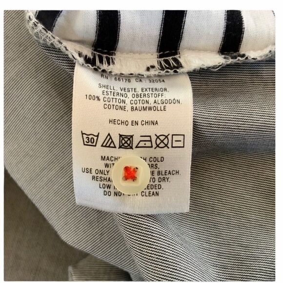 ANTHROPOLOGIE POSTCODE STRIPED LONG SLEEVE BOATNECK TOP POPLIN JERSEY SIZE XS - Picture 7 of 8